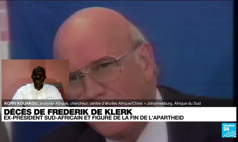 Décès de Frederik de Klerk, dernier président blanc d'Afrique du Sud