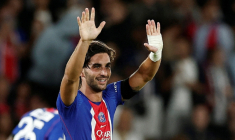 Ferran Torres du PSG célèbre un but contre le Slovan Bratislava lors d'un match de ligue des champions au Parc des Princes