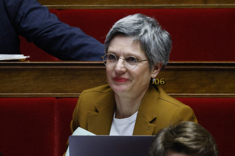 Sandrine Rousseau à Paris, le 15 février 2023. ( AFP / GEOFFROY VAN DER HASSELT )