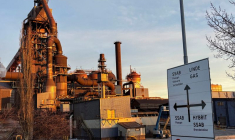 Vue de l'aciérie de SSAB à Lulea, en Suède