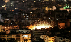 Une frappe aérienne israélienne cible le quartier de Haret Hreik, dans la banlieue sud de Beyrouth, le 5 mars 2026 au Liban ( AFP / Ibrahim AMRO )