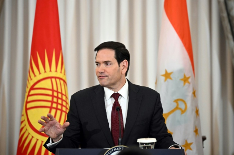 Le secrétaitre d'Etat américain Marco Rubio durant une réception au Département d'Etat à Washington  le 5 novembre 2025 ( AFP / Mandel NGAN )