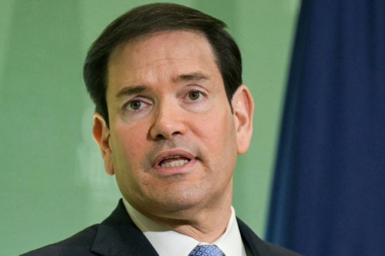 Le secrétaire d'Etat américain Marco Rubio lors d'une conférence de presse à Washington, le 4 février 2026 ( AFP / Oliver Contreras )