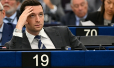 Le président du Rassemblement national (RN) et eurodéputé, Jordan Bardella, lors d'une séance au Parlement européen à Strasbourg, le 16 juin 2026 ( AFP / Jean-Christophe VERHAEGEN )