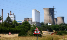 Vue générale sur la centrale à charbon de Carling
