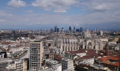 Vue de la cathédrale Duomo à Milan