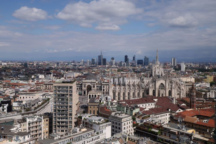 Vue de la cathédrale Duomo à Milan