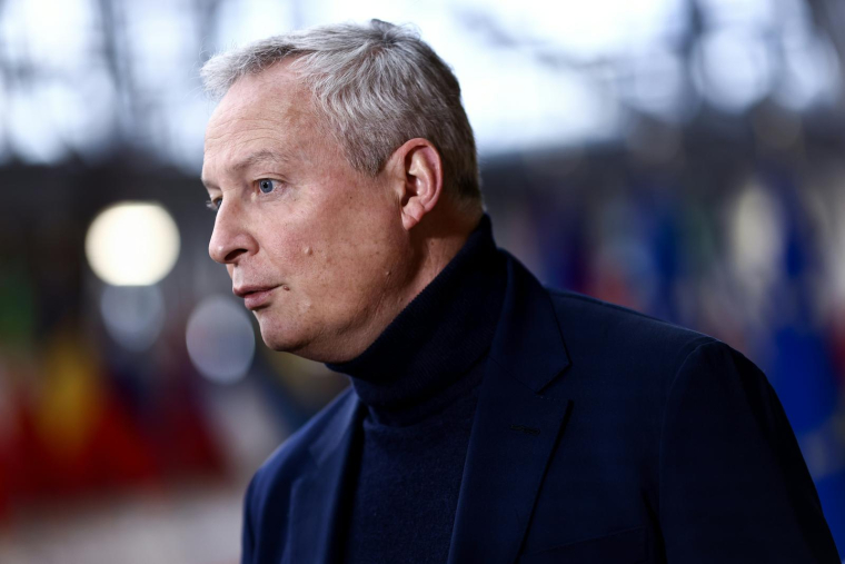 Bruno Le Maire, à Bruxelles, le 16 janvier 2023 ( AFP / Kenzo TRIBOUILLARD )