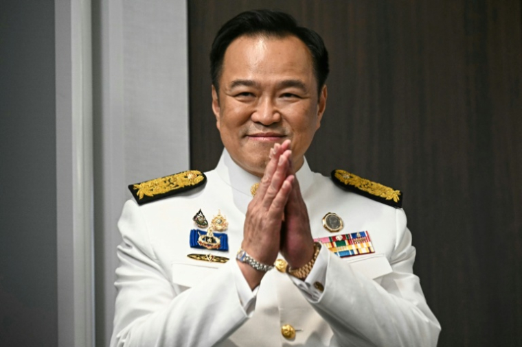Le nouveau Premier ministre thaïlandais Anutin Charnvirakul, le 7 septembre 2025 à Bangkok ( AFP / Lillian SUWANRUMPHA )