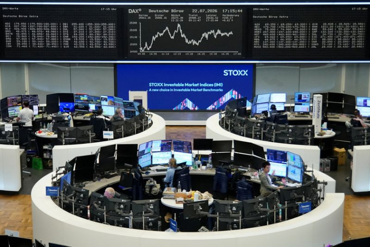 Graphique de l'indice allemand DAX, à la Bourse de Francfort