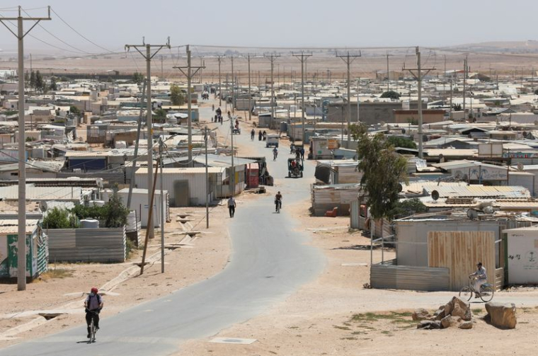 Des réfugiés syriens au camp de réfugiés de Zaatari dans la ville jordanienne de Mafraq