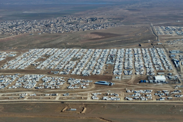 Vue aérienne du camp de al-Hol, dans le nord-est de la Syrie, le 21 janvier 2026 ( AFP / Omar HAJ KADOUR )