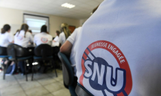 Des jeunes du Service National Universel (SNU) à la base aérienne 116 de Luxeuil-Saint Sauveur, le 24 juin 2019 en Haute-Saône ( AFP / SEBASTIEN BOZON )