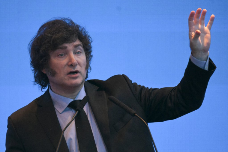 Javier Milei à Buenos Aires, en Argentine, le 26 mars 2024. ( AFP / JUAN MABROMATA )