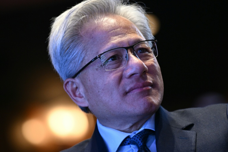 Le patron de Nvidia Jensen Huang, à Washington le 19 novembre 2025 ( AFP / Brendan SMIALOWSKI )