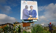 Panneau d'affichage pour la promotion du sommet "Africa Forward" à Nairobi