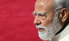 Le Premier ministre indien Narendra Modi au palais présidentiel Rashtrapati Bhavan, à New Delhi, le 6 mai 2026 ( AFP / Sajjad HUSSAIN )