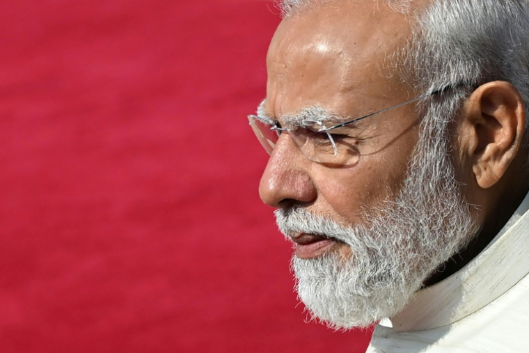 Le Premier ministre indien Narendra Modi au palais présidentiel Rashtrapati Bhavan, à New Delhi, le 6 mai 2026 ( AFP / Sajjad HUSSAIN )