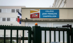 Le collège Champollion dans le quartier des Grésilles à Dijon, le 13 décembre 2025 ( AFP / ARNAUD FINISTRE )