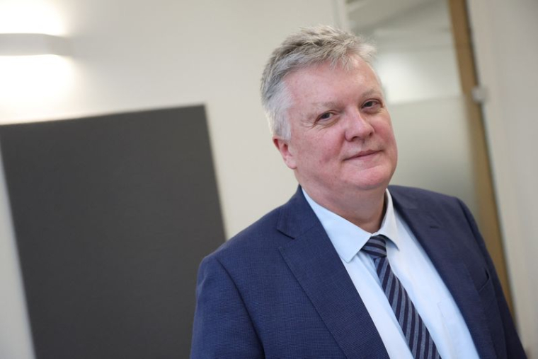 Huw Pill de la Banque d'Angleterre, après une interview avec Reuters à Londres, Royaume-Uni