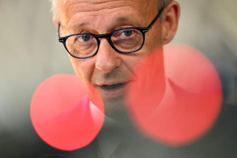 La chancelier allemand Friedrich Merz, le 19 juin 2026 à Bruxelles ( AFP / Nicolas TUCAT )
