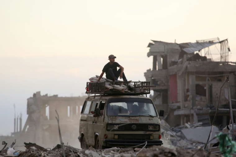 Dans les ruines de la ville de Gaza, le 12 octobre 2025 ( AFP / Bashar TALEB )