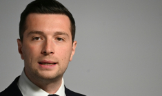 Le chef du Rassemblement National Jordan Bardella, à La Flèche, en France, le 19 mai 2026 ( AFP / Sebastien Salom-Gomis )