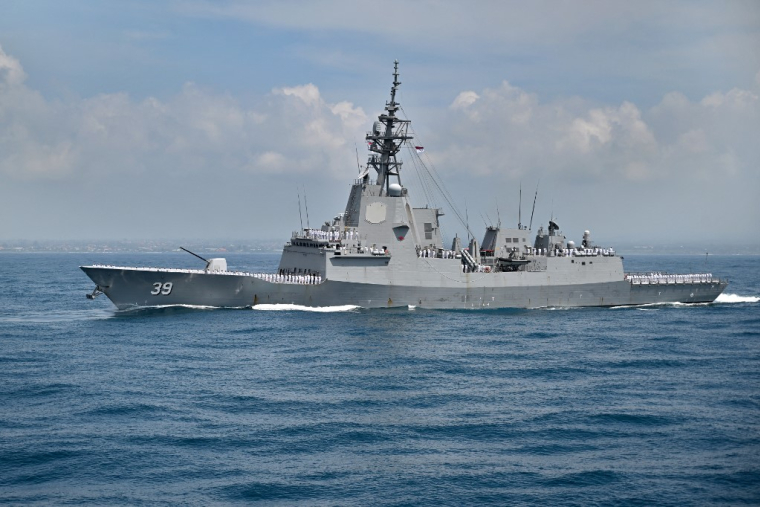 Un destroyer de classe Hobart, en 2025 (illustration) ( AFP / SONNY TUMBELAKA )