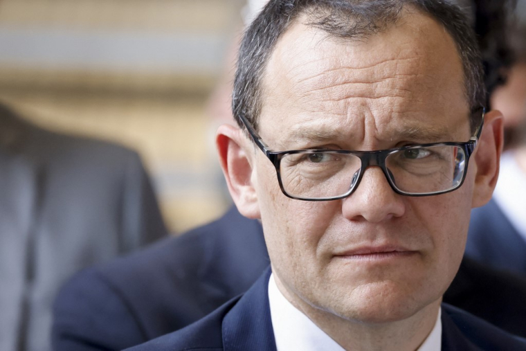 Stéphane Israël à Kourou, le 26 mars 2024. ( AFP / LUDOVIC MARIN )