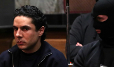 Mehdi Nemmouche lors de son procès pour l'attentat terroriste au Musée juif de Bruxelles, le 12 mars 2019 au Palais de justice de Bruxelles ( POOL / YVES HERMAN )