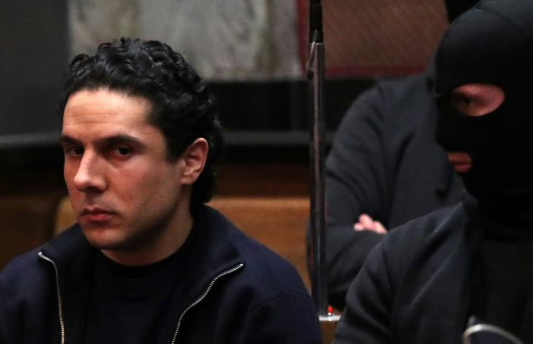 Mehdi Nemmouche lors de son procès pour l'attentat terroriste au Musée juif de Bruxelles, le 12 mars 2019 au Palais de justice de Bruxelles ( POOL / YVES HERMAN )