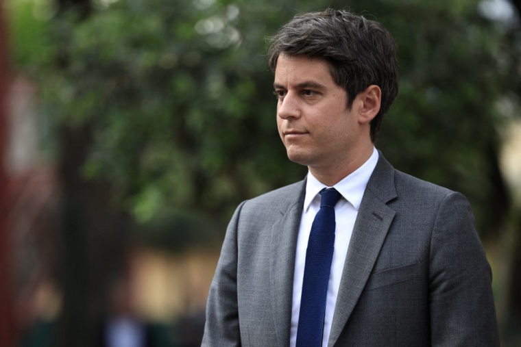 Gabriel Attal à Nice, le 22 avril 2024. ( POOL / VALERY HACHE )