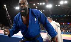 Teddy Riner après sa victoire en  finale de judo masculin de +100 kg