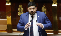 Guillaume Kasbarian à Paris le 13 mars 2023. ( AFP / LUDOVIC MARIN )