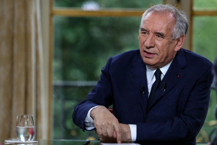 Le Premier ministre François Bayrou lors d'une interview télévisée à l'Hôtel de Matignon à Paris, le 31 août 2025 ( AFP / Alain JOCARD )