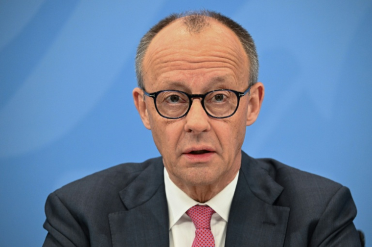 Le chancelier Friedrich Merz à Berlin, le 13 avril 2026 ( AFP / RALF HIRSCHBERGER )