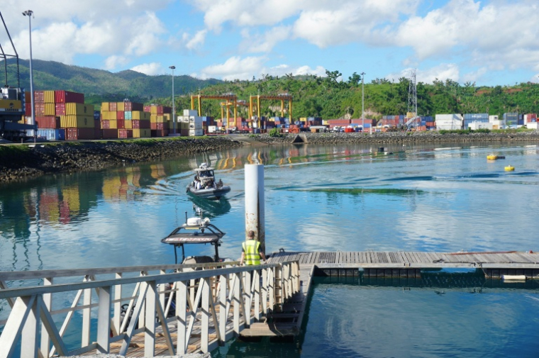 Le port de Longoni, à Mayotte, le 9 avril 2025 ( AFP / Marine GACHET )