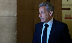 L'ancien président Nicolas Sarkozy arrive au palais de justice de Paris le 29 avril 2026 ( AFP / Dimitar DILKOFF )