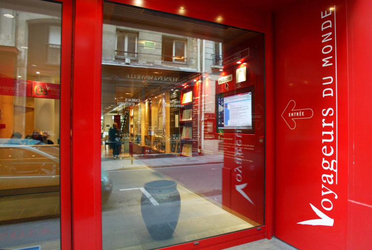 Agence Voyageurs du Monde à Paris  ( AFP / JEAN-PIERRE MULLER )