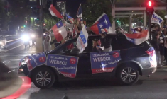 Les partisans de Kast à Santiago célèbrent la victoire électorale du candidat