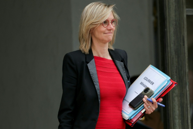 Agnès Pannier-Runacher, ministre de la Transition écologique, à la sorite du Conseil des ministres à l'Elysée, le 30 juillet 2025 à Paris ( AFP / Thomas SAMSON )