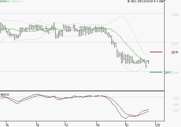 BOIRON SA : Attendre un test du support