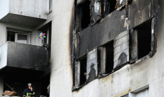 Un incendie à Reims a fait quatre morts, le 6 juin 2025 ( AFP / FRANCOIS NASCIMBENI )