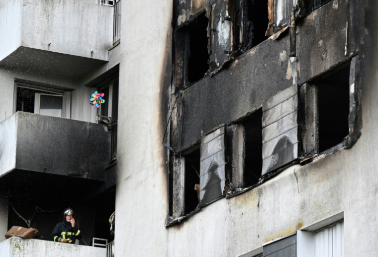 Un incendie à Reims a fait quatre morts, le 6 juin 2025 ( AFP / FRANCOIS NASCIMBENI )