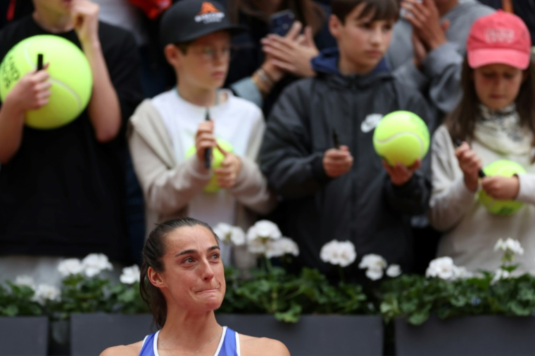 La Française Caroline Garcia a été éliminée dès le premier tour de son dernier Roland-Garros le 26 mai 2025 à Paris ( AFP / Franck FIFE )