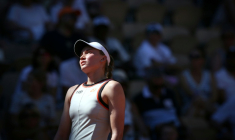 La Kazakhstanaise Elena Rybakina lors de sa défaite au 2e tour de Roland-Garros contre l'Ukrainienne  Yuliia Starodubtseva, le 27 mai 2026 ( AFP / ALAIN JOCARD )