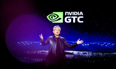Le patron de Nvidia Jensen Huang, lors de la la conférence annuelle des développeurs GTC à San José en Californie, le 17 mars 2026 ( AFP / JOSH EDELSON )
