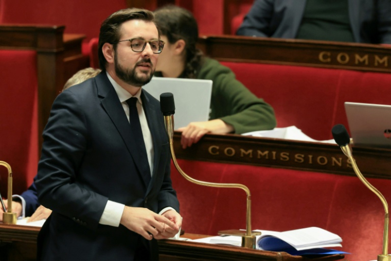 Le député PS Philippe Brun s'exprime le 18 novembre 2025 à l'Assemblée nationale à Paris  ( AFP / Alain JOCARD )