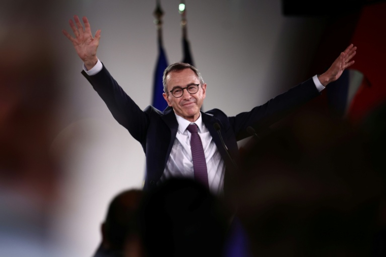 Le président des LR et candidat à la présidentielle, Bruno Retailleau, lors du meeting de lancement de sa campagne au Parc Floral de Paris, le 20 juin 2026 ( AFP / Guillaume BAPTISTE )