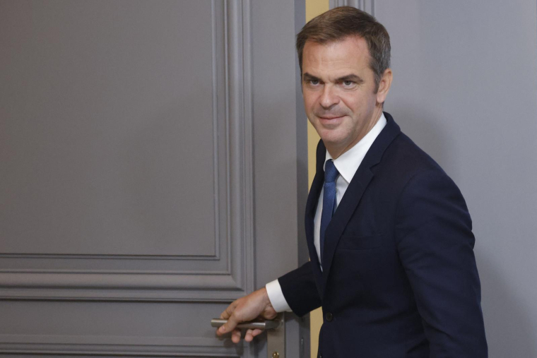 Le porte-parole du gouvernement Olivier Véran à Paris le 14 septembre 2022. ( AFP / LUDOVIC MARIN )